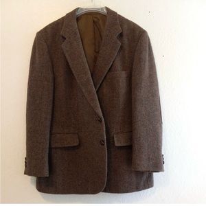 Herringbone Tweed Elbow Patch Blazer/Sportscoat